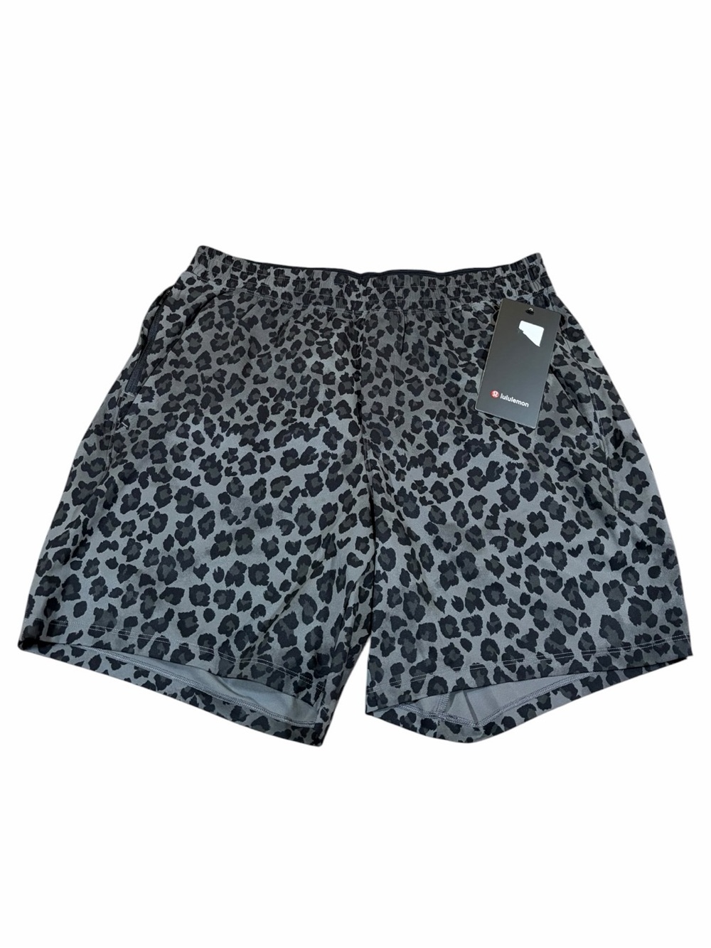 NWT Lululemon Pace Breaker Linerless Short *7” (True Leopard Black Multi) Size L
